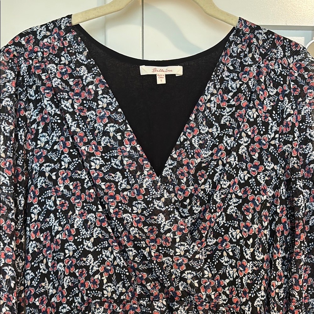 Black Floral short Dress